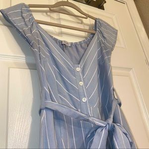 ~sold~ TOBI Light Blue with White Stripes Dress